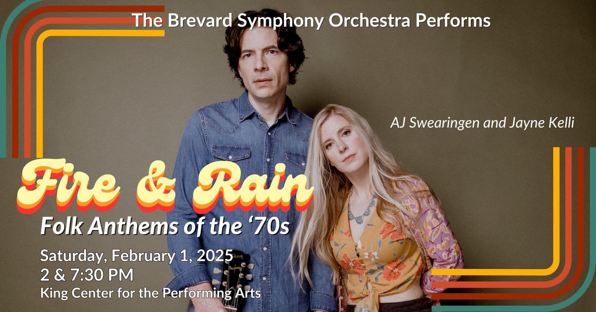 Brevard Symphony Orchestra Performs Fire & Rain: Folk Anthems of the '70s Matinee