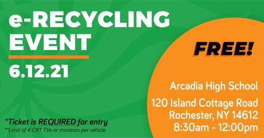 Electronics Recycling Event Arcadia High School New York Hilton 12 June 2021 Electronic Recycling Events Rochester Ny 2022