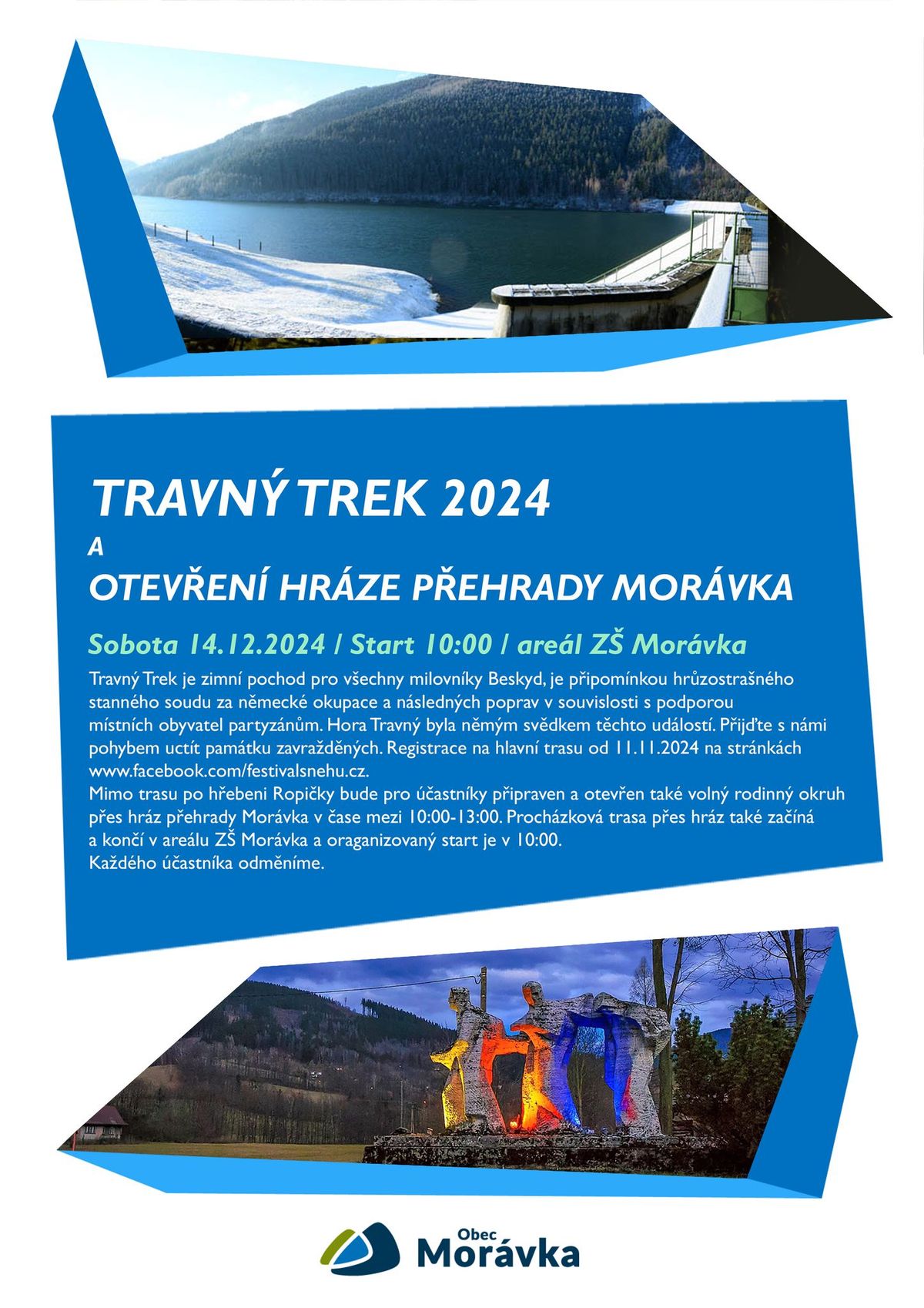 Travn\u00fd Trek 2024 a otev\u0159en\u00ed hr\u00e1ze p\u0159ehrady Mor\u00e1vka