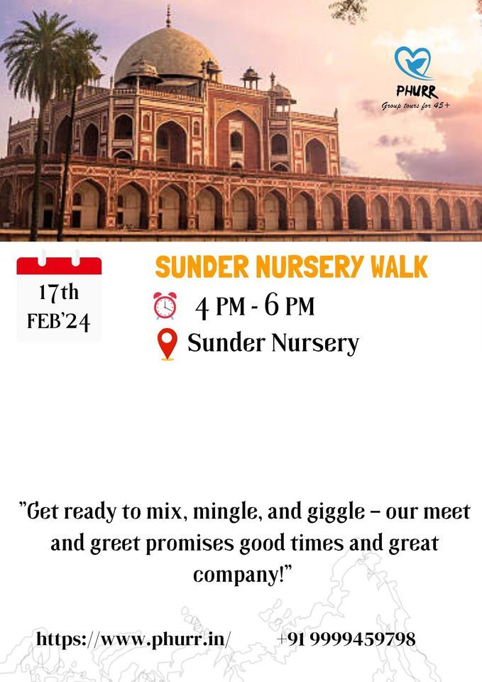 Sunder Nursery Walk, Sunder Nursery, New Delhi, 17 February 2024