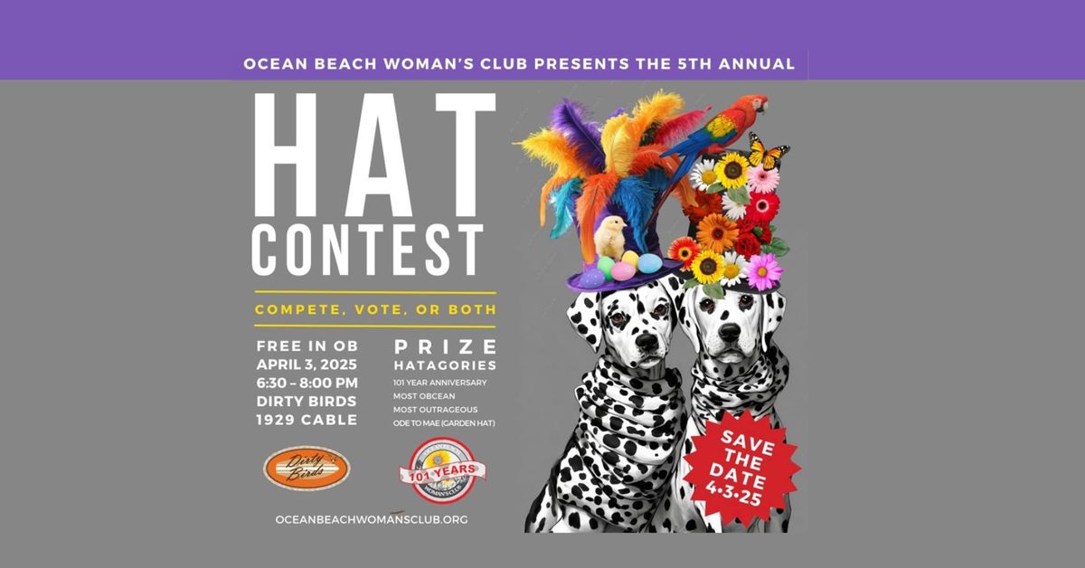 5th Annual Ocean Beach Woman's Club HAT Contest