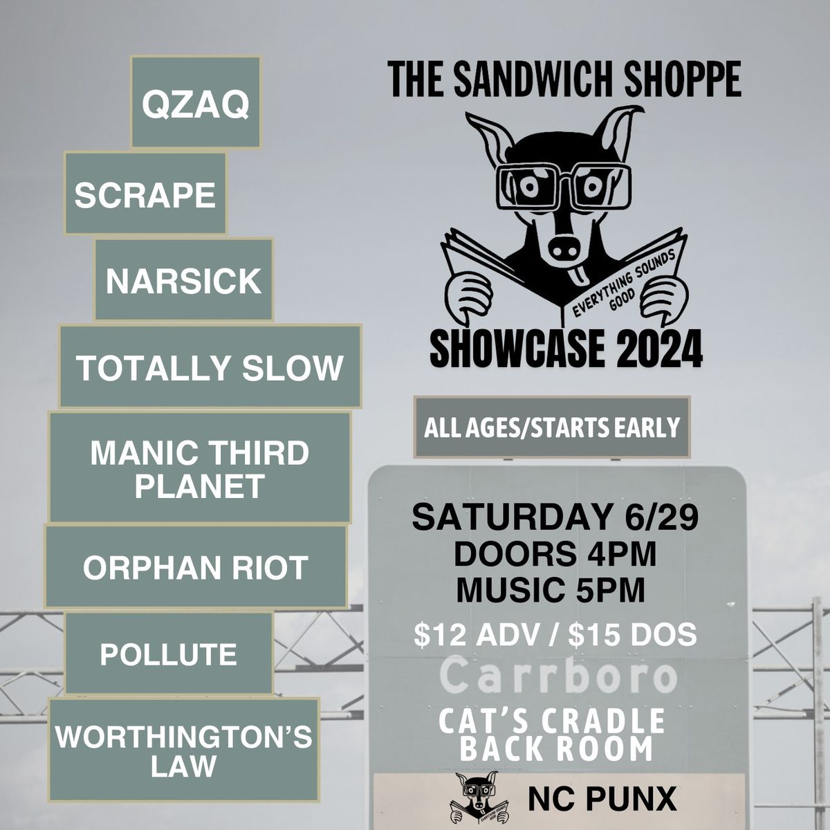 The Sandwich Shoppe Showcase \u2013 with Qzaq, Scrape, Narsick, Totally Slow, and MORE! 