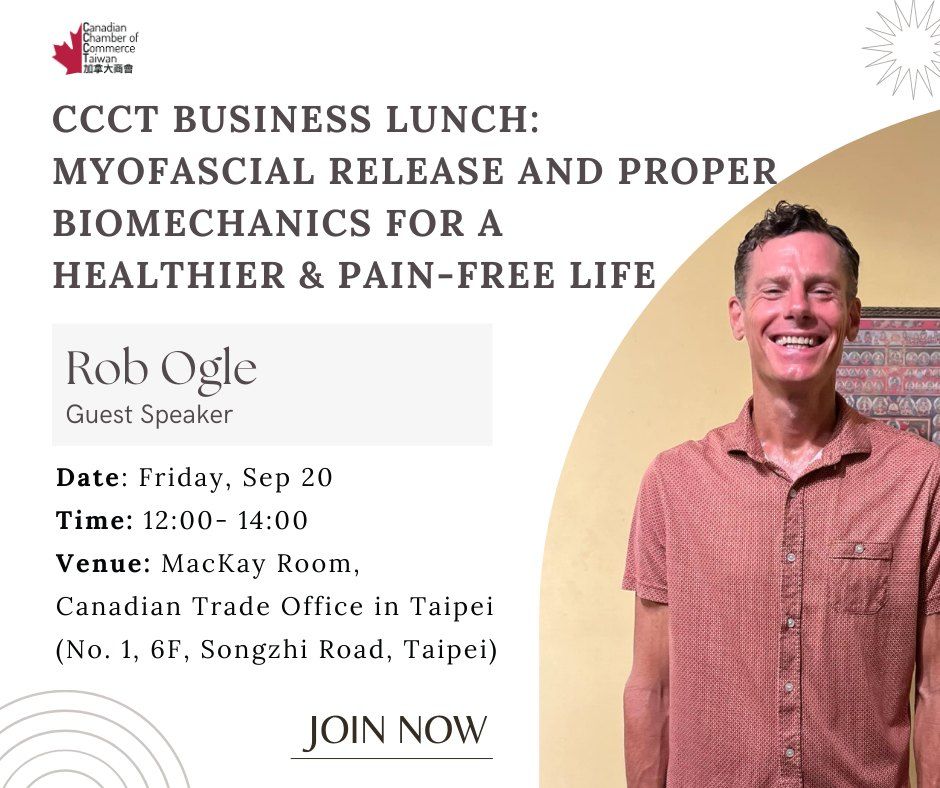 CCCT Business Lunch: Myofascial Release and Proper Biomechanics for a Healthier & Pain-Free Life