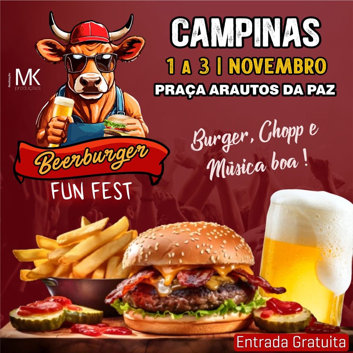 Beerburger Fun Fest Campinas na Pra\u00e7a Arautos da Paz - Taquaral