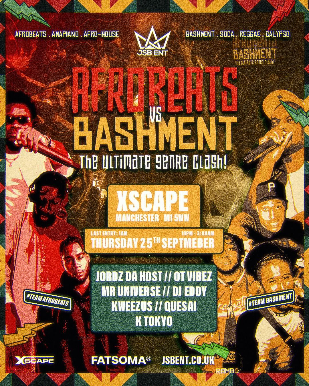 AFROBEATS vs BASHMENT \ud83d\udd25 - MANCHESTER FRESHERS - HipHop \/ RnB \/ House \/ Afrobeats \/ Amapiano \/ Dancehall