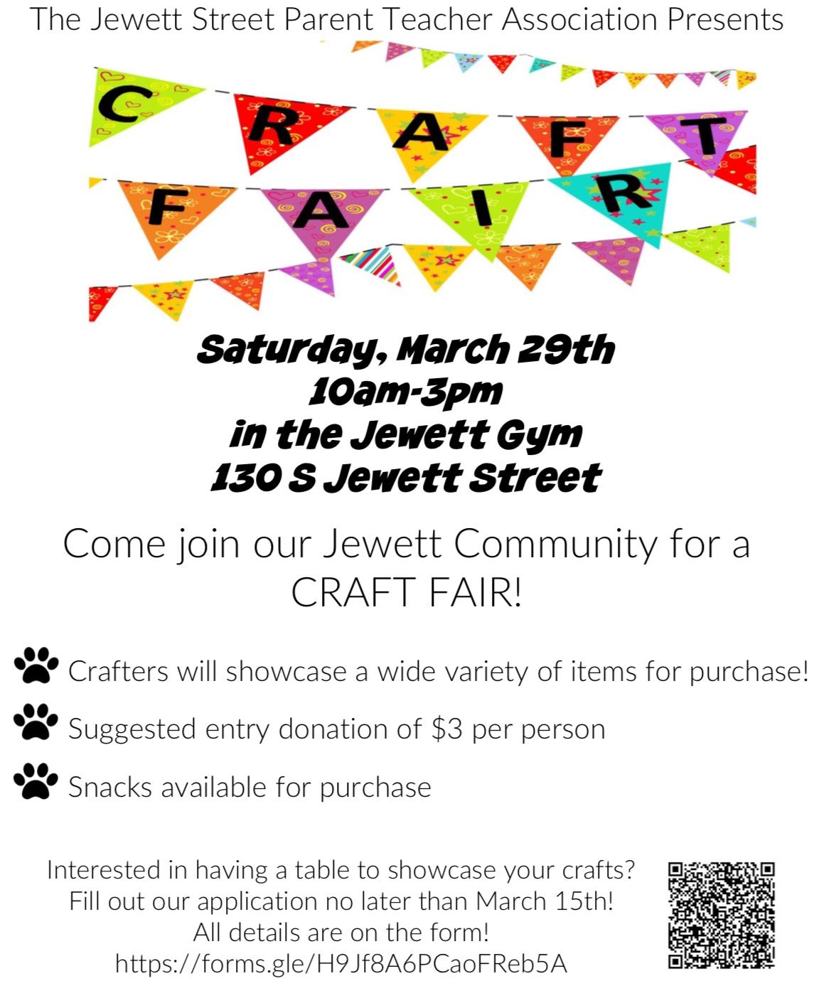 2025 Jewett St School craft fair