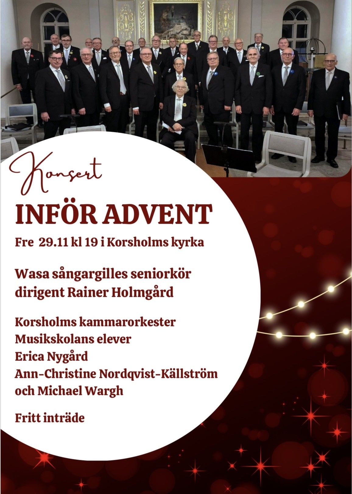 INF\u00d6R ADVENT med Wasa S\u00e5ngargilles Seniork\u00f6r