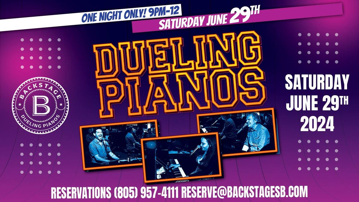 BACKSTAGE'S Dueling Piano Tour Saturday Show 