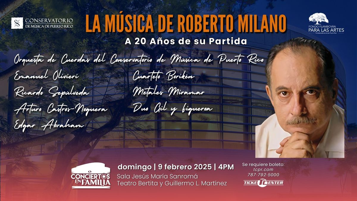 Conciertos en Familia: Tributo a Roberto Milano 