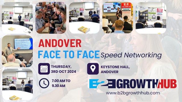 Andover Face 2 Face Morning Speed Networking - 3rd Oct 2024