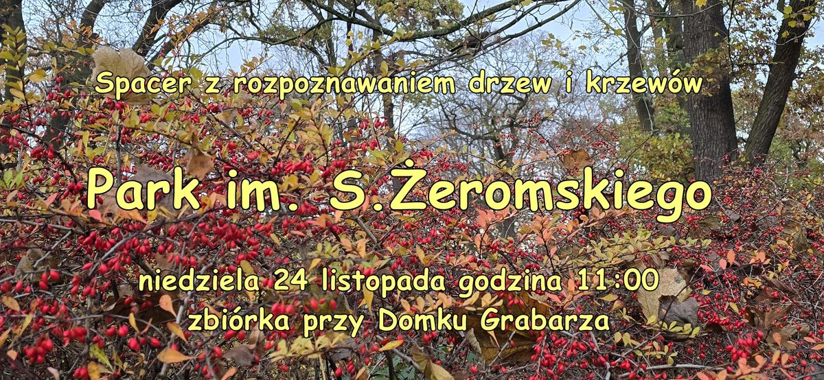 Spacer z rozpoznawaniem drzew i krzew\u00f3w. Park im. S. \u017beromskiego