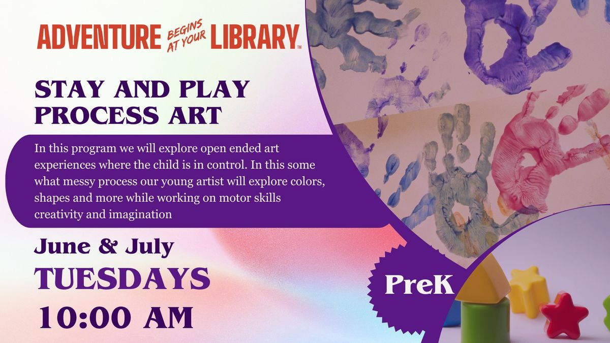 Stay and Play Process Art (PreK) Summer Program