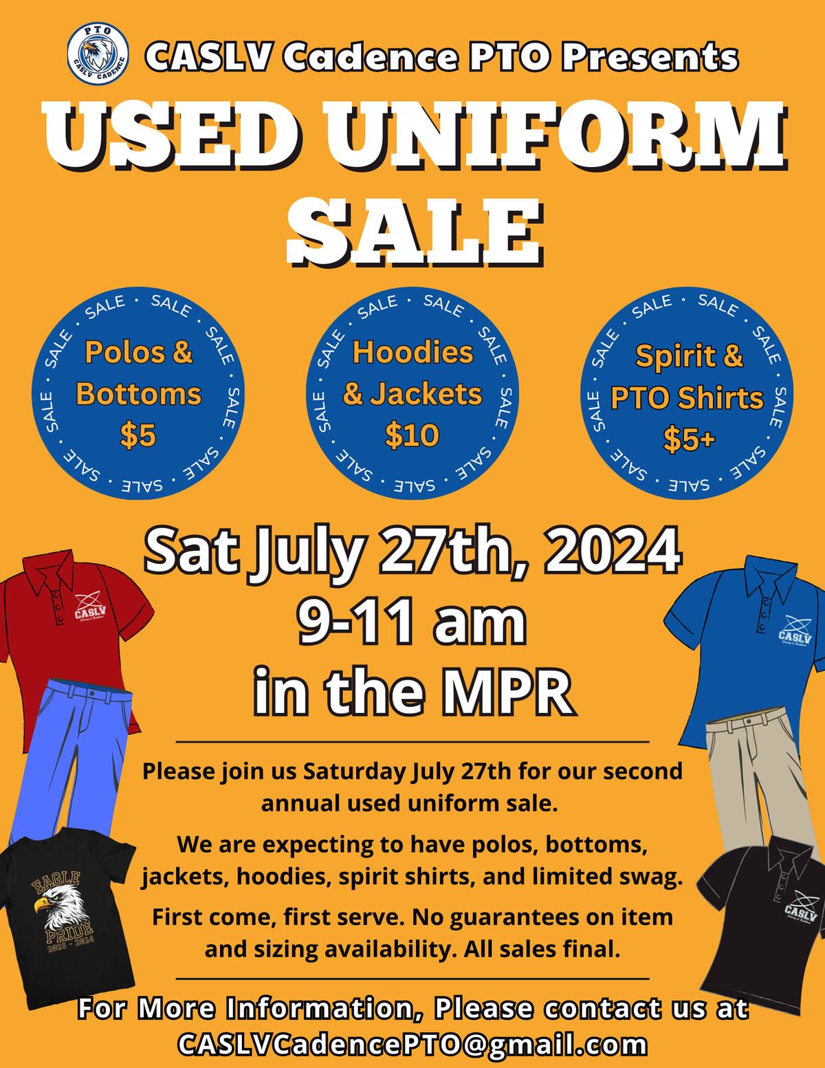Used Uniform Sale 