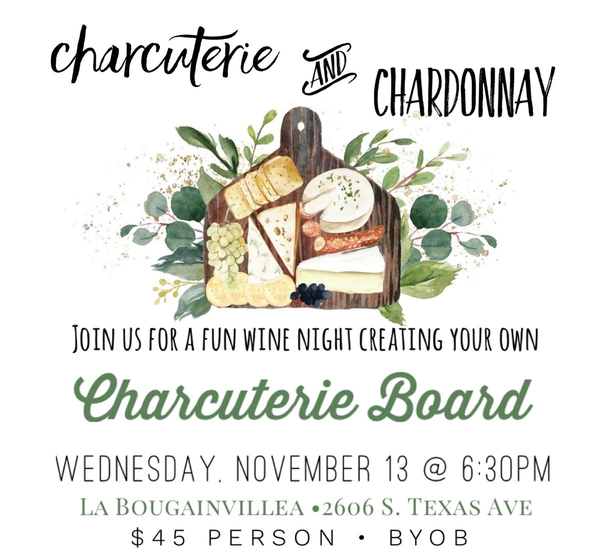 Charcuterie and Chardonnay