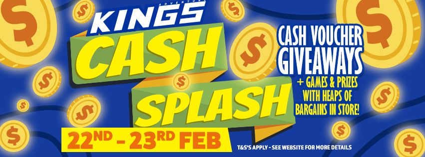 \ud83e\udd29 KINGS CASH SPLASH! OVER $1,000 IN VOUCHERS UP FOR GRABS! \ud83e\udd11