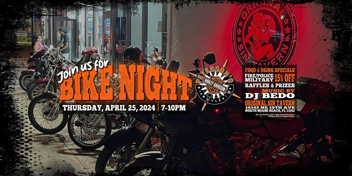Bike Night @ Original Sin Tavern!
