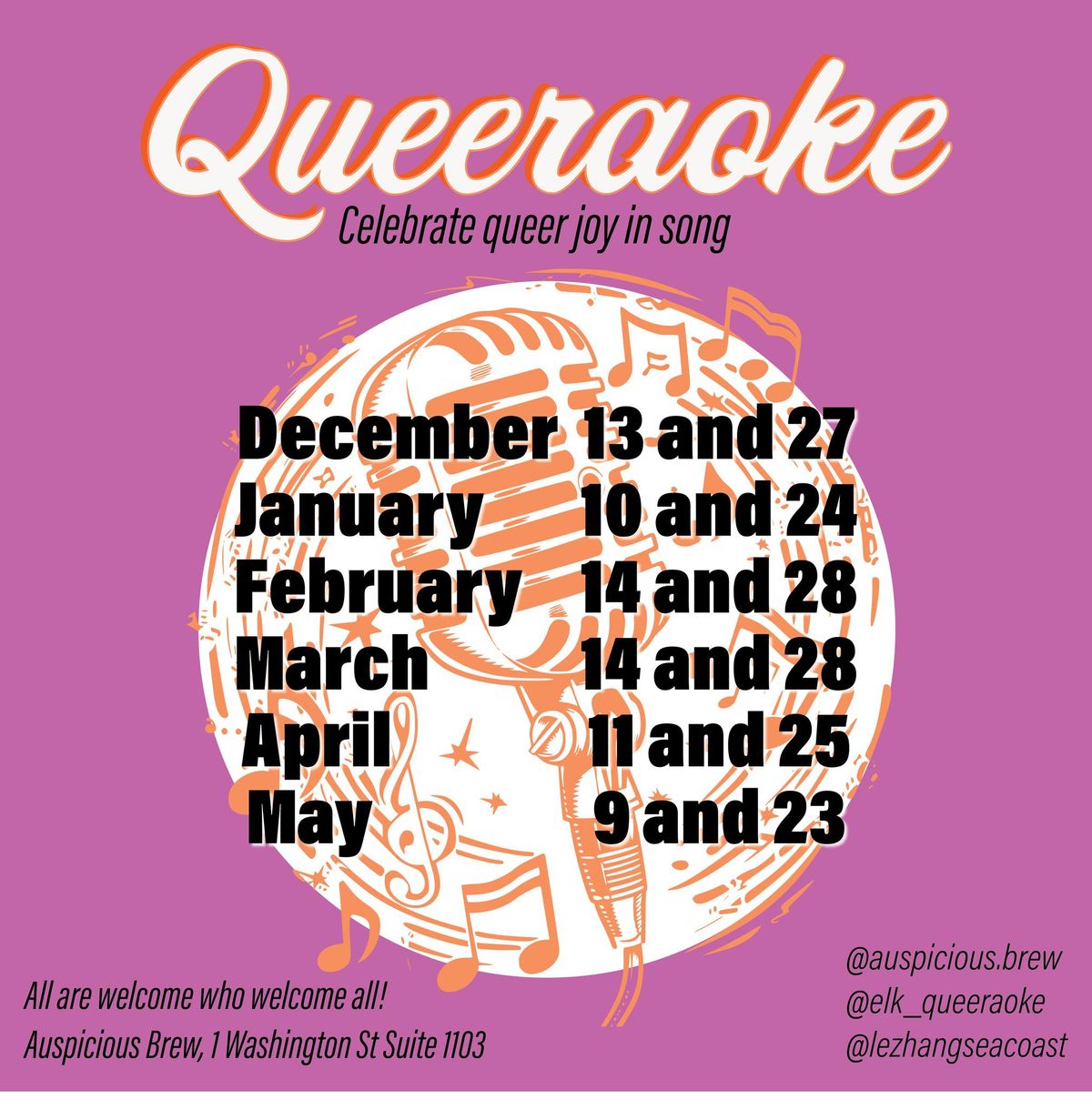 QUEERAOKE @ Auspicious Brew w\/ Lezhang