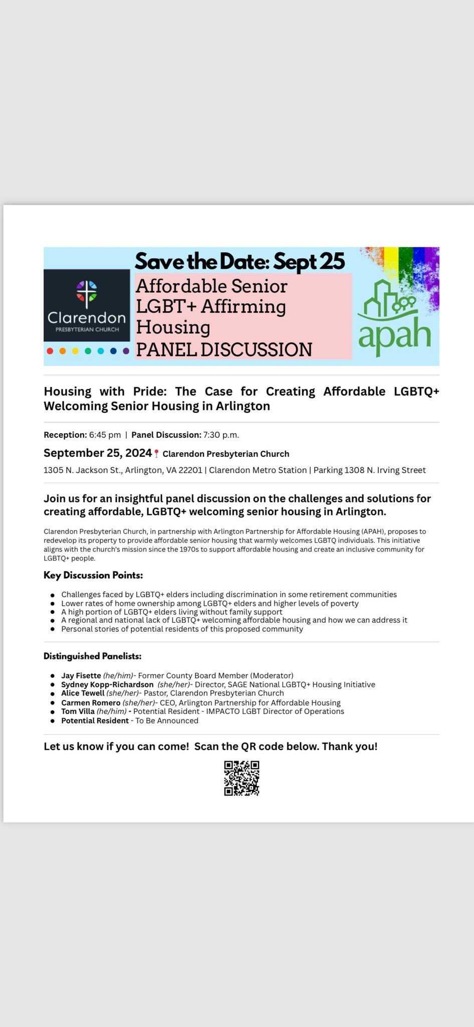 Affordable LBGT+ Affirming Housing Panel