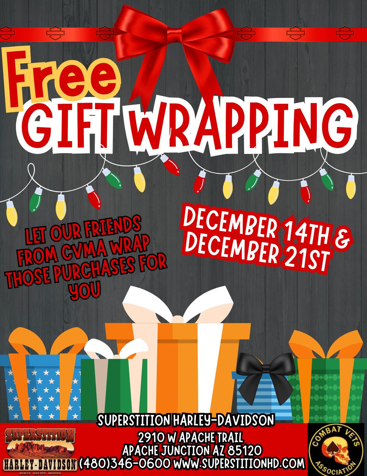 Free Gift Wrap @ Superstition Harley-Davidson\u00ae Skip The Paper Cuts This Year