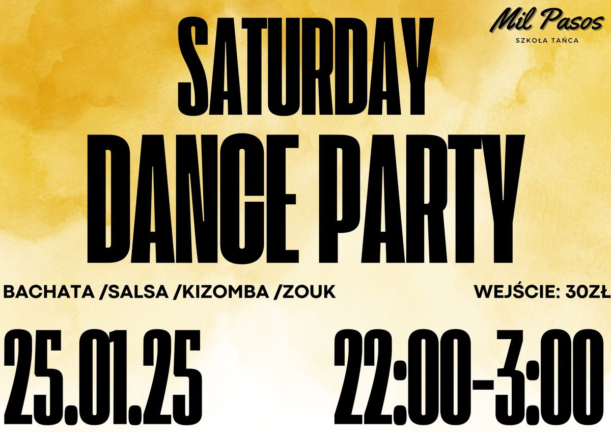 SATURDAY DANCE PARTY - BACHATA\/SALSA\/KIZOMBA\/ZOUK - 25.01.2025! SOBOTA