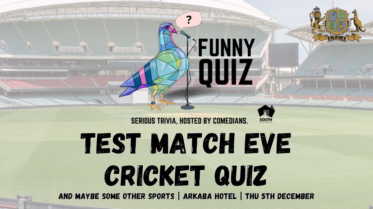 Test Match Eve Cricket Quiz\u2503Funny Quiz