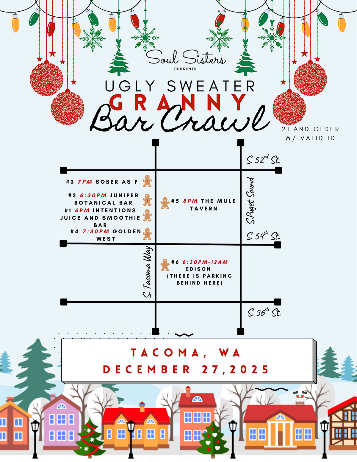 Ugly Sweater Granny Bar Crawl