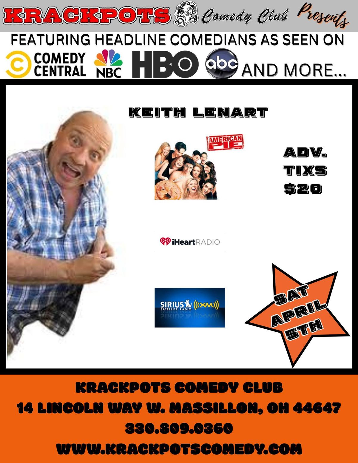 KEITH LENART AT KRACKPOTS COMEDY CLUB, MASSILLON