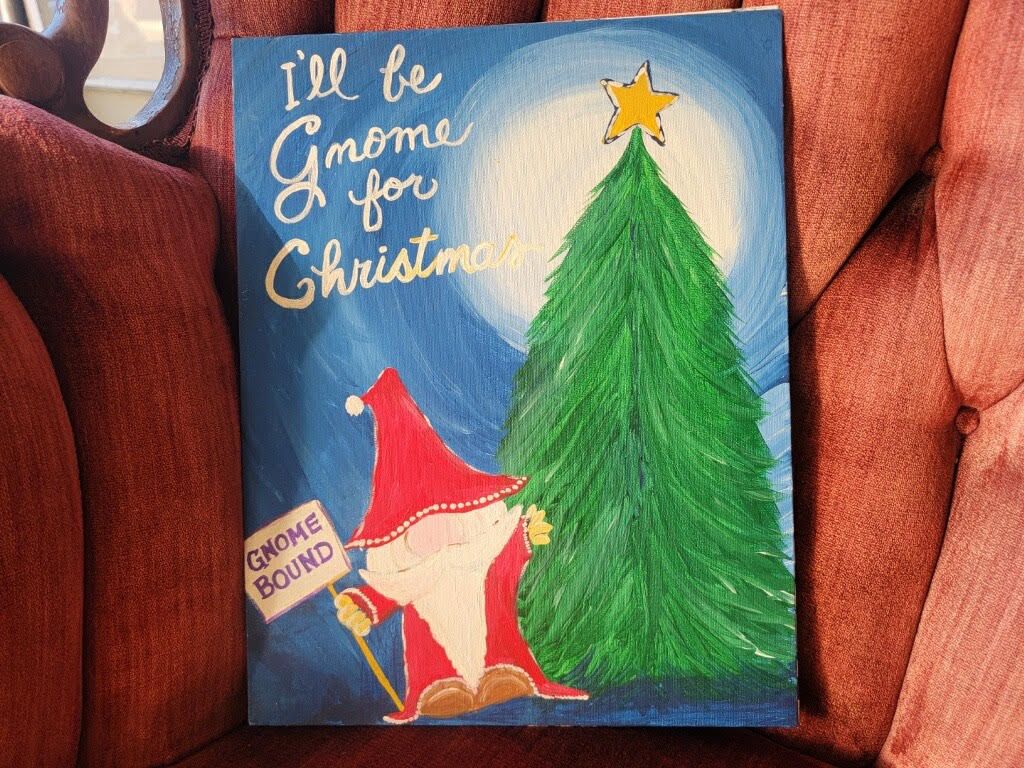 Canvas Painting Workshop: I'll Be Gnome for Christmas 