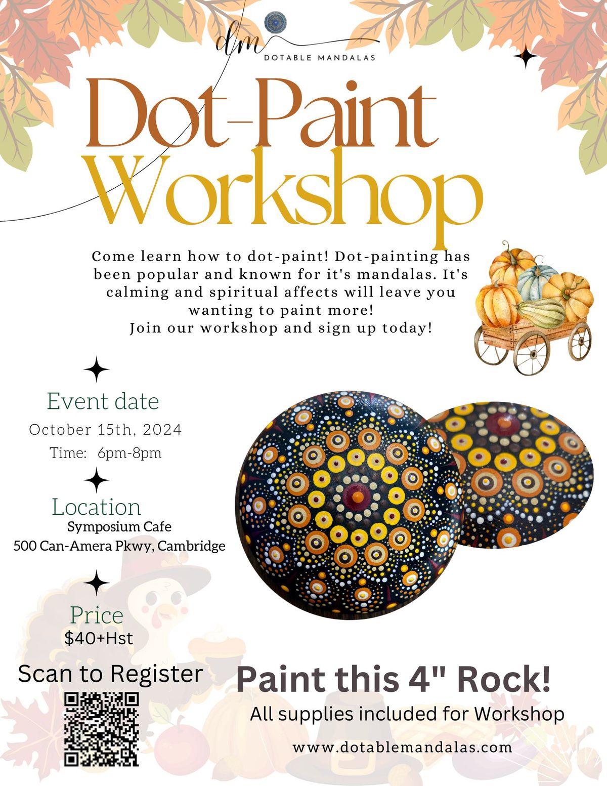 Dot-Paint Night at Sympsium Cafe CAMBRIDGE