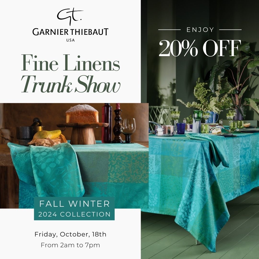 Fall French Table Linen trunk show