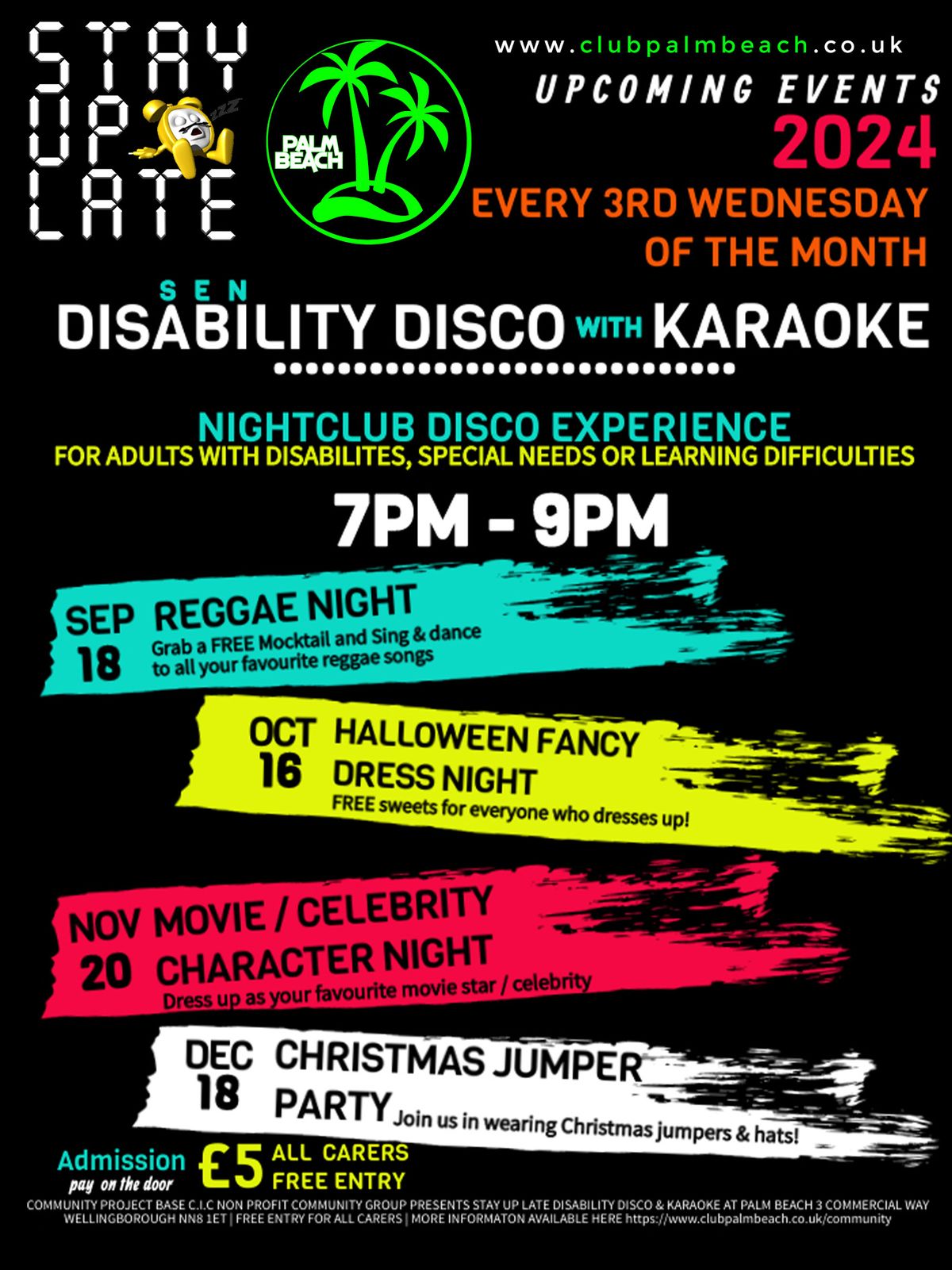 Stay Up Late Disability Disco & Karaoke at Palm Beach