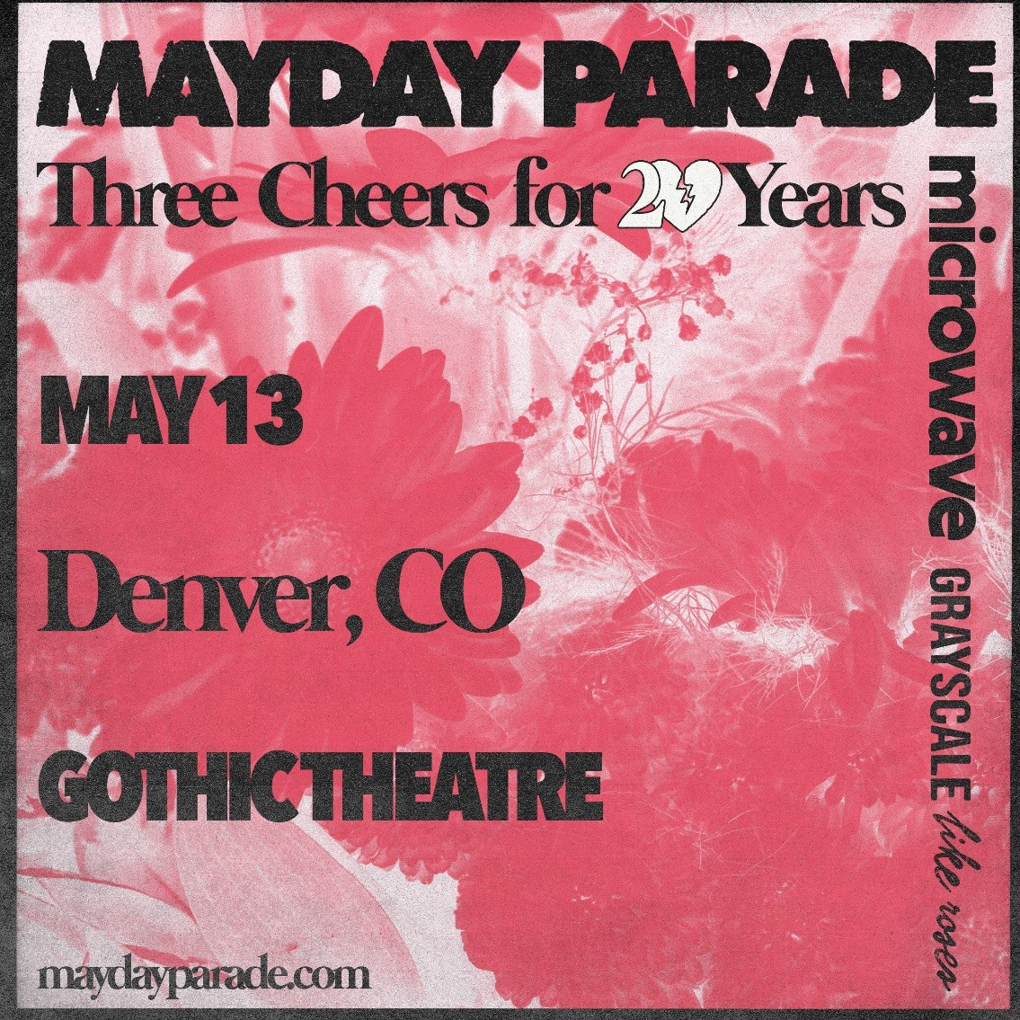 Mayday Parade with Grayscale and Like Roses