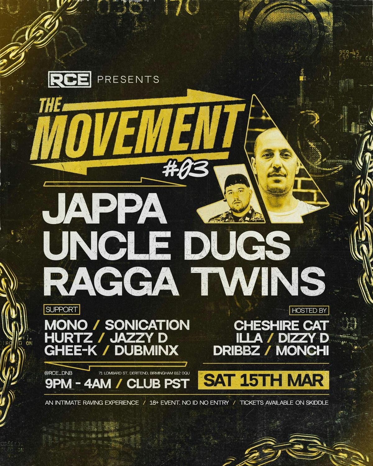 The Movement 003: w\/ Uncle Dugs, Jappa, Ragga Twins + More