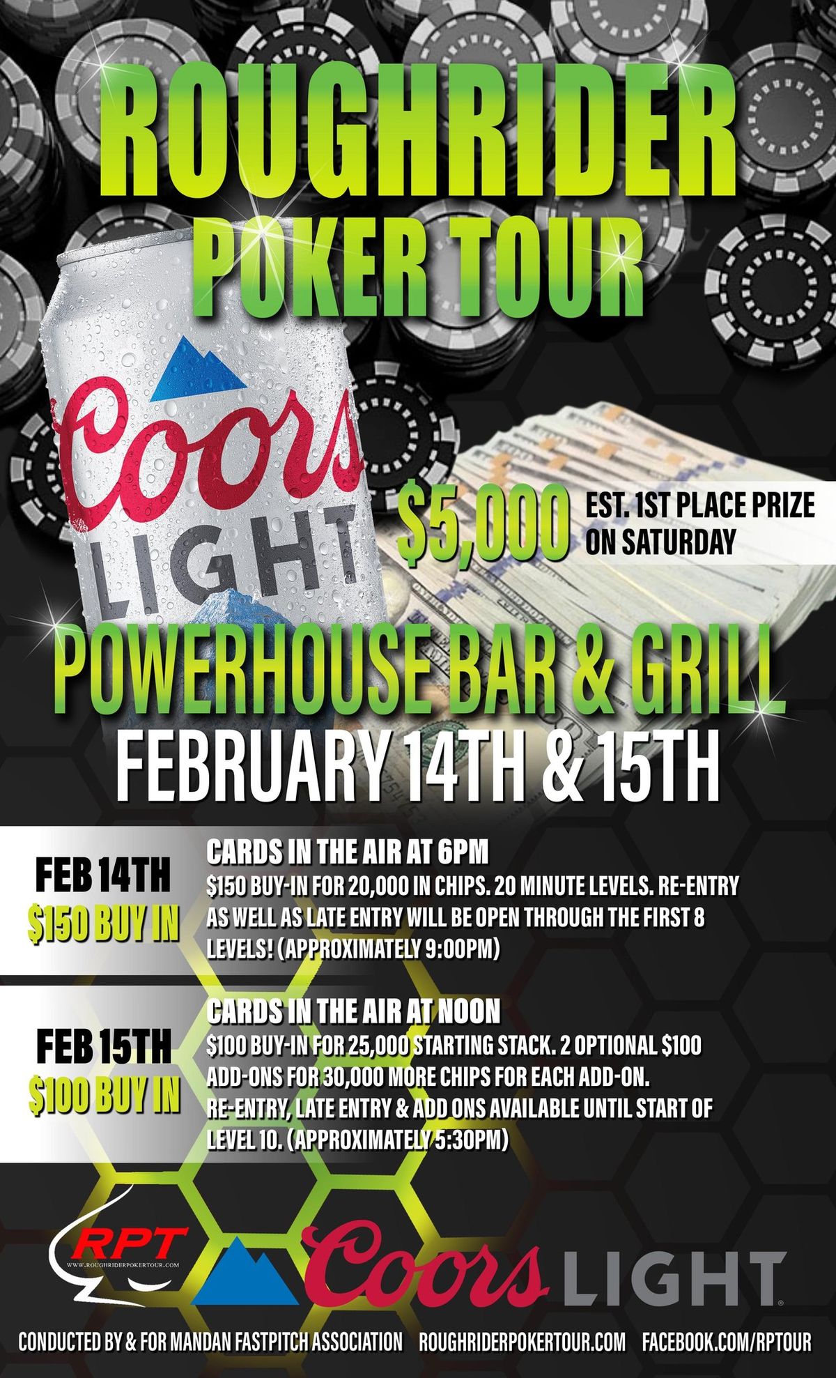 Event 9 Powerhouse Bar & Grill-$5,000 Estimated 1st Place Prize on Saturday! $150 Turbo on Friday!