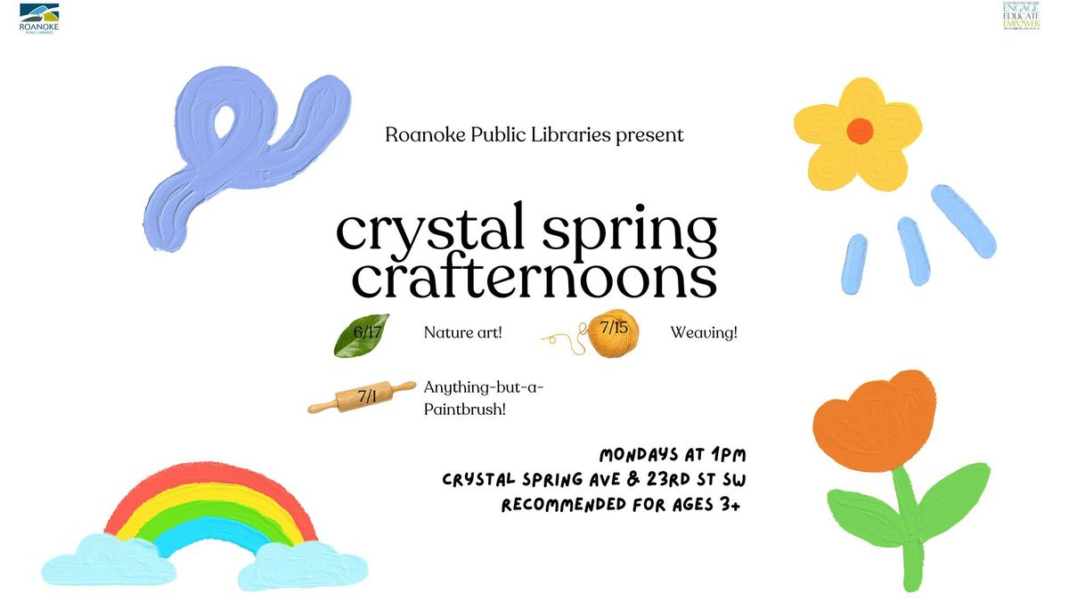 Crystal Spring Crafternoon: Weaving