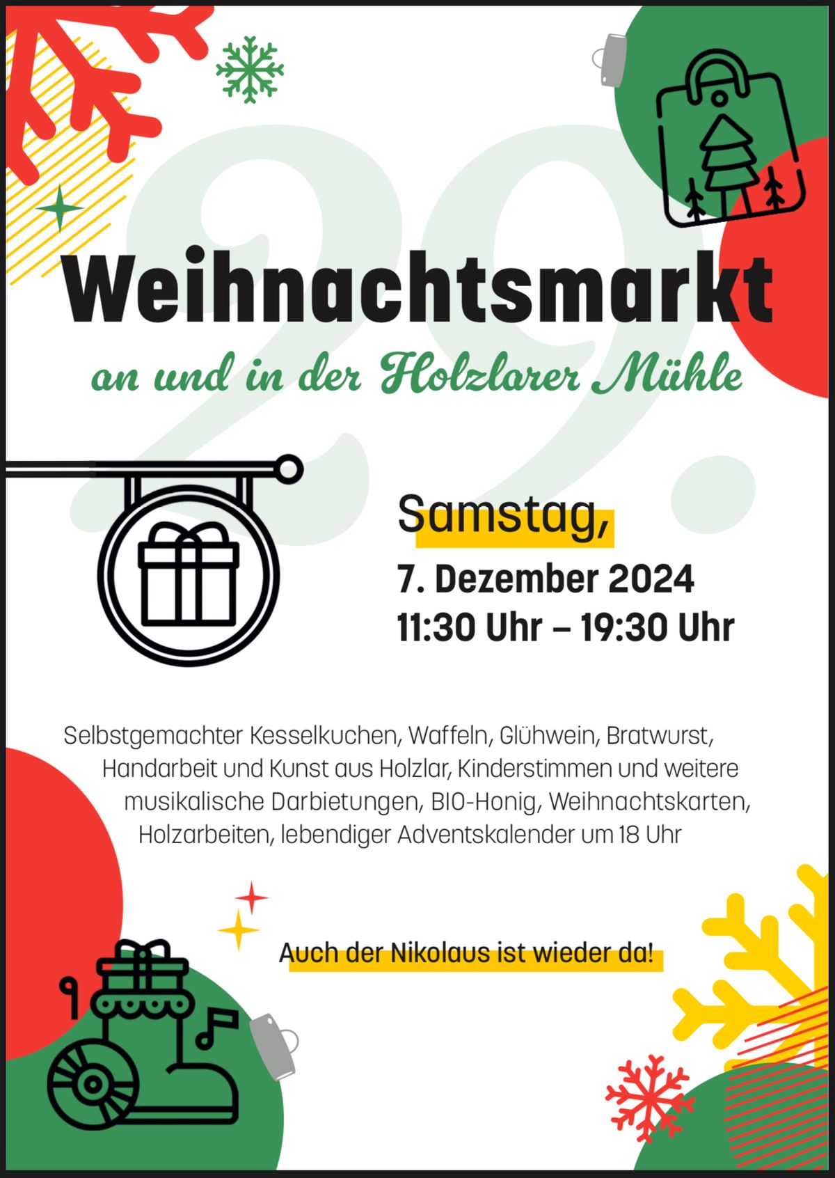 Weihnachtsmarkt an der Holzlarer M\u00fchle