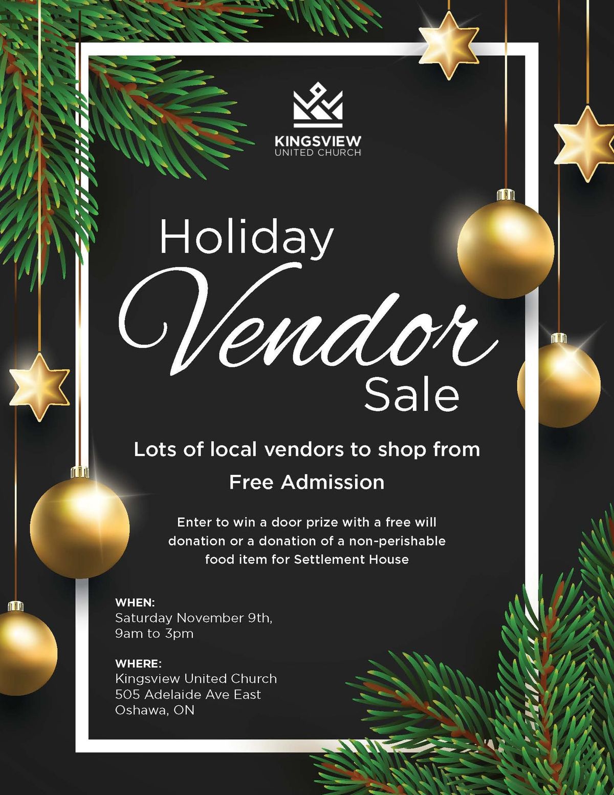 Holiday Vendor Sale!