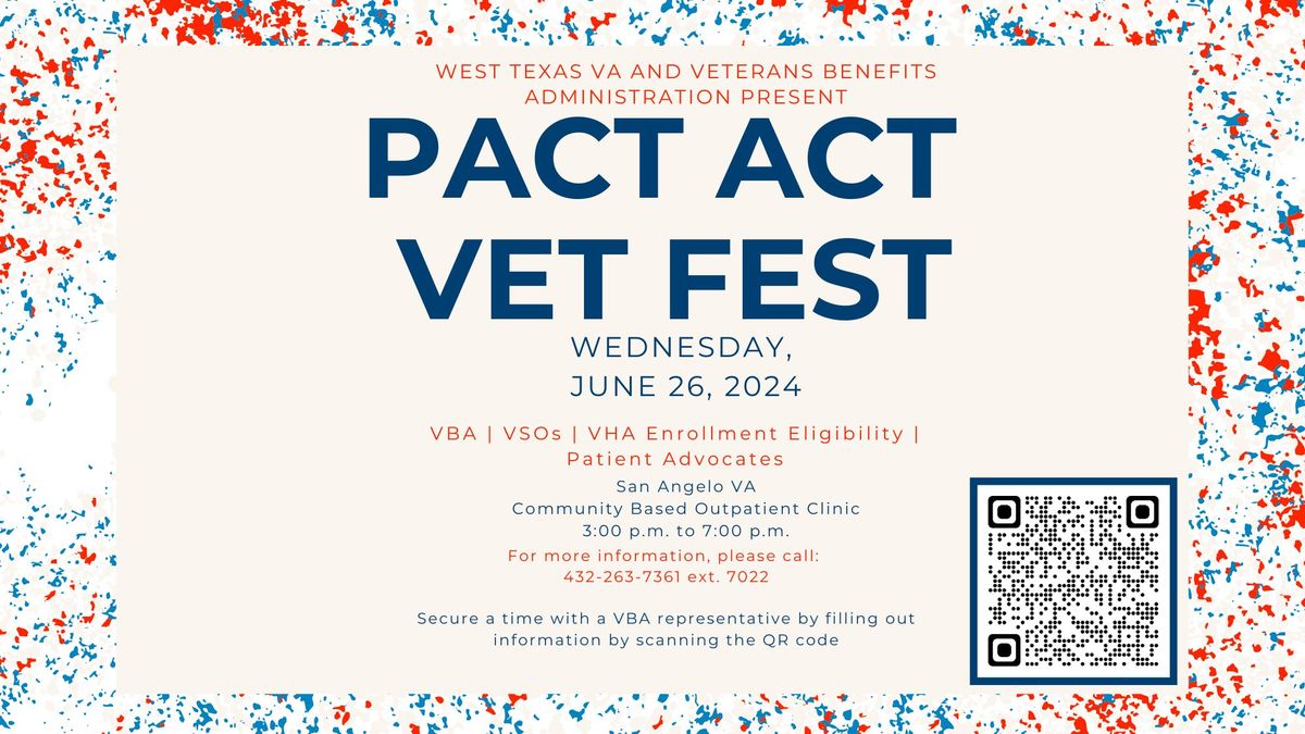 San Angelo PACT Act Vet Fest