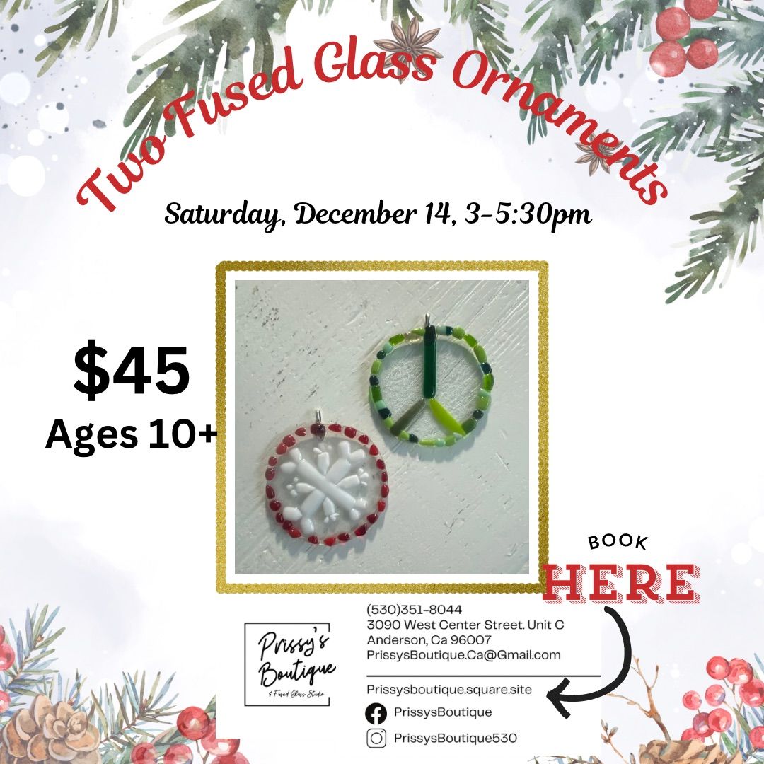 Create Two 3in. Diameter Fused Glass Ornaments