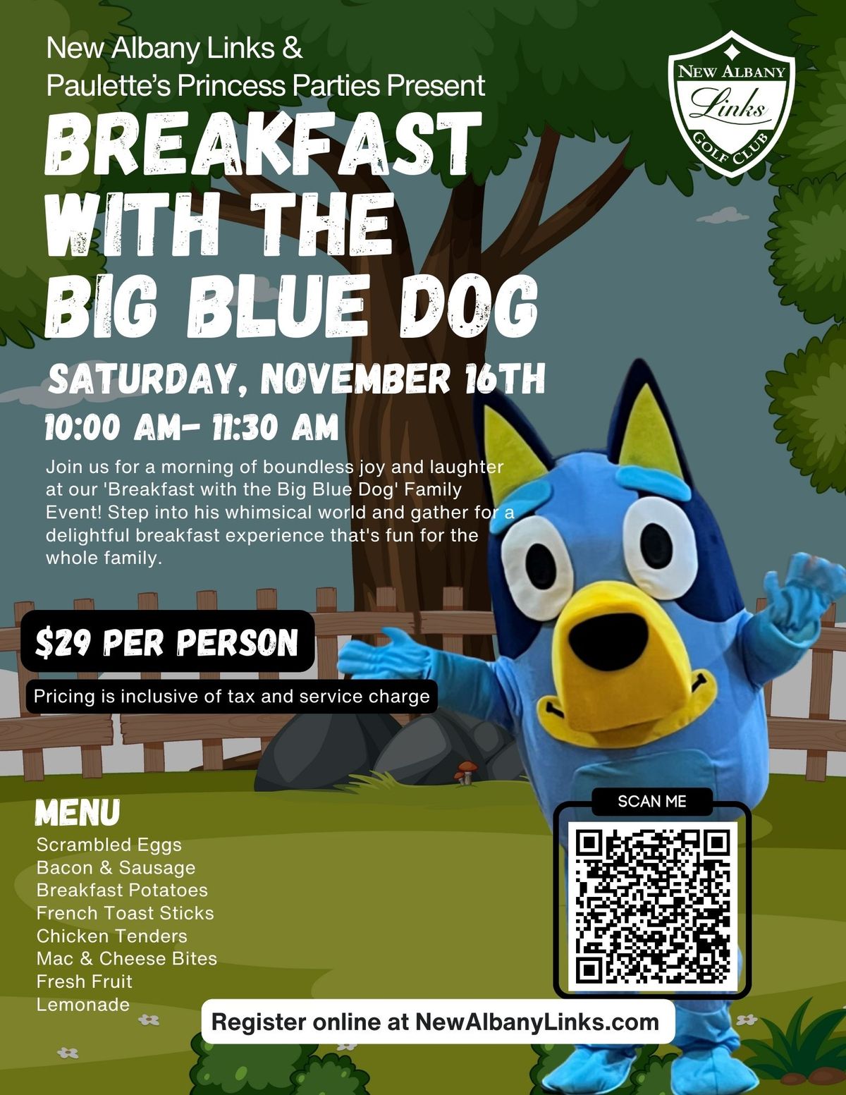 Breakfast with the Big Blue Dog