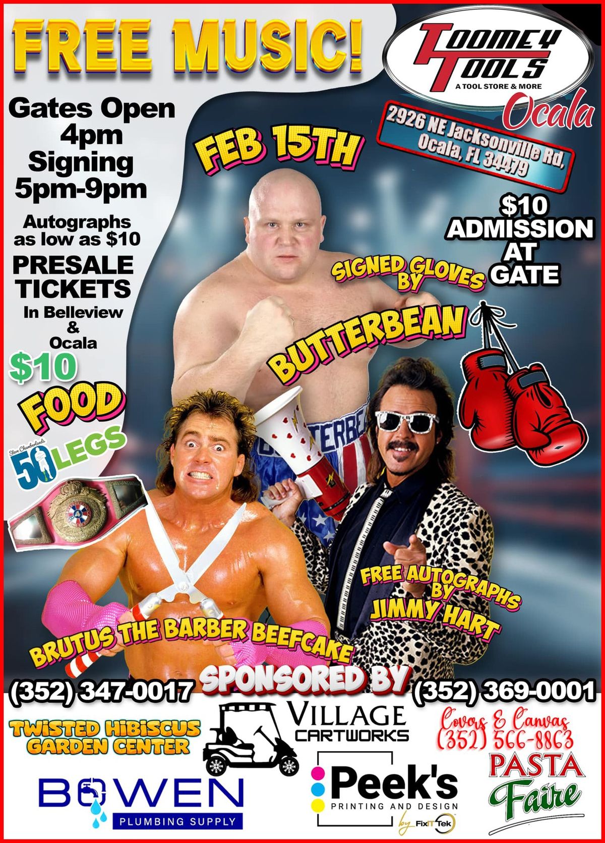 Wrestling Legends Meet & Greet - Butterbean, Brutus the Barber Beefcake, & Jimmy Hart 