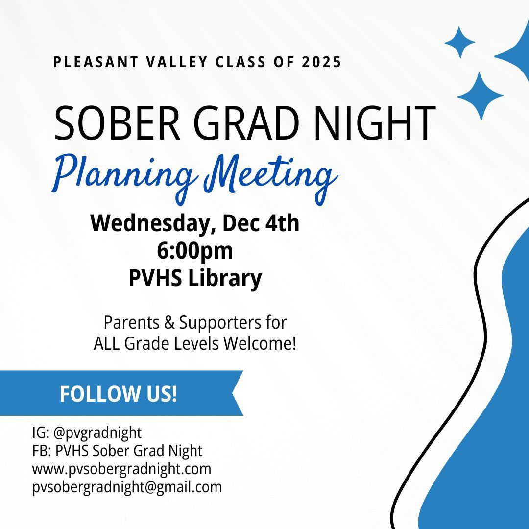 PV Sober Grad Night Planning Meeting