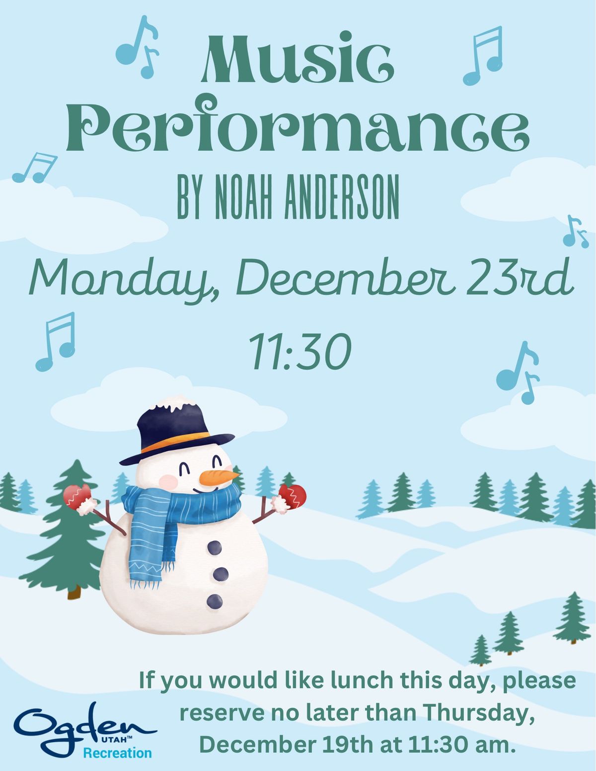 Music Performance by Noah Anderson 