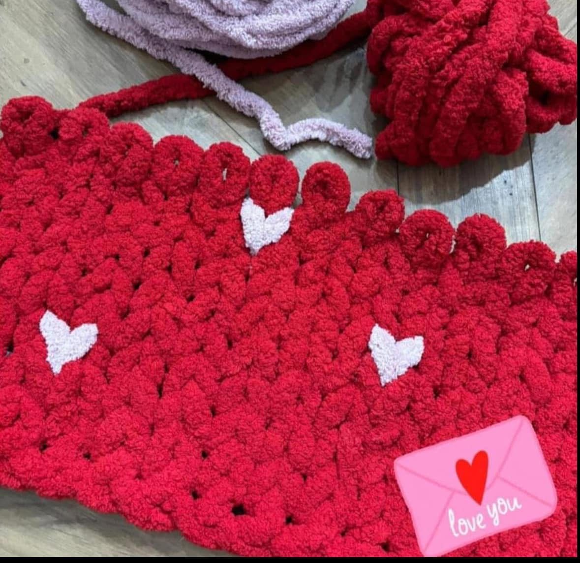 Special Valentine\u2019s Blanket Workshop (Red\/Pink\/Cream)