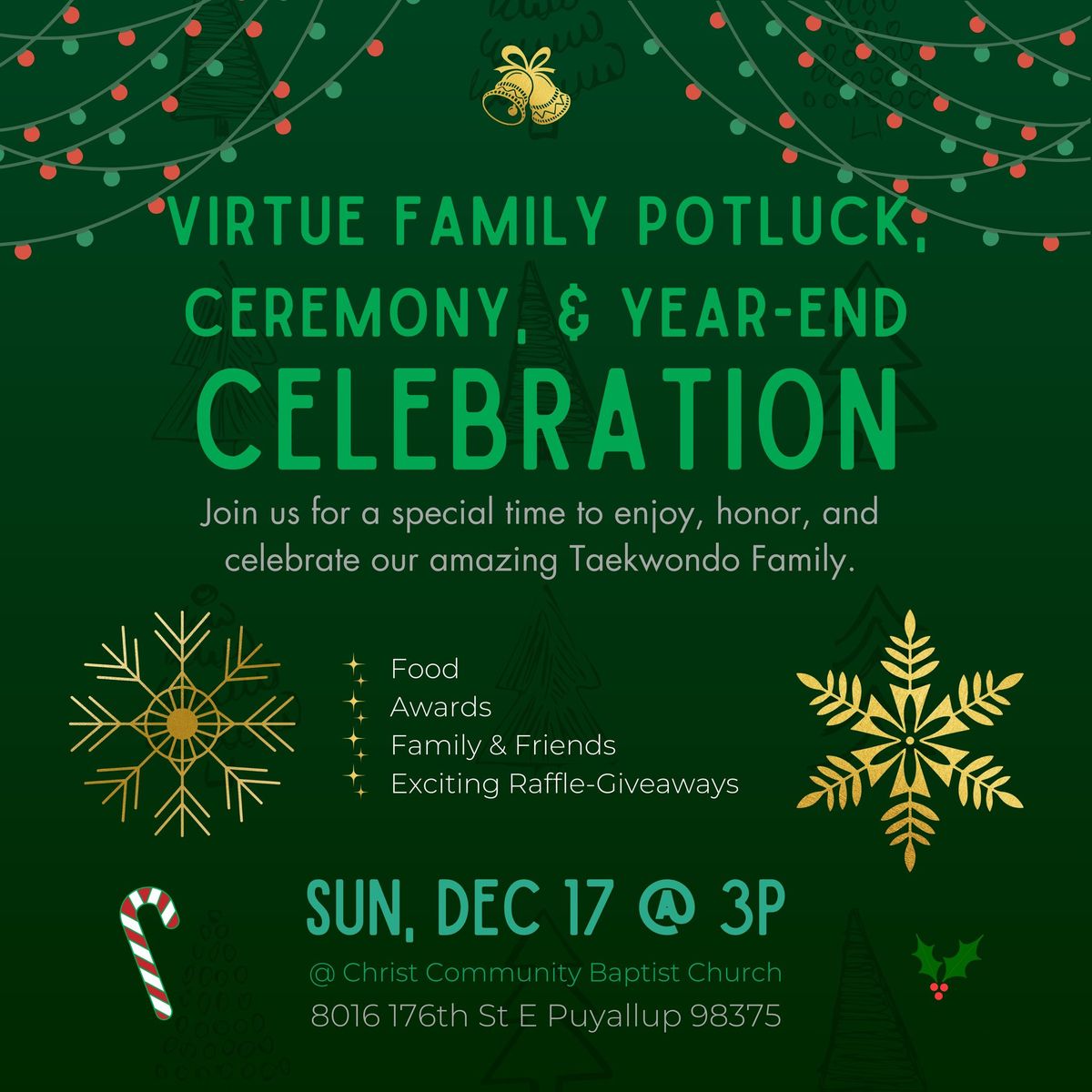 Virtue Family Year-End Celebration, Award Ceremony, & Potluck\ud83c\udf84\ud83e\udd57