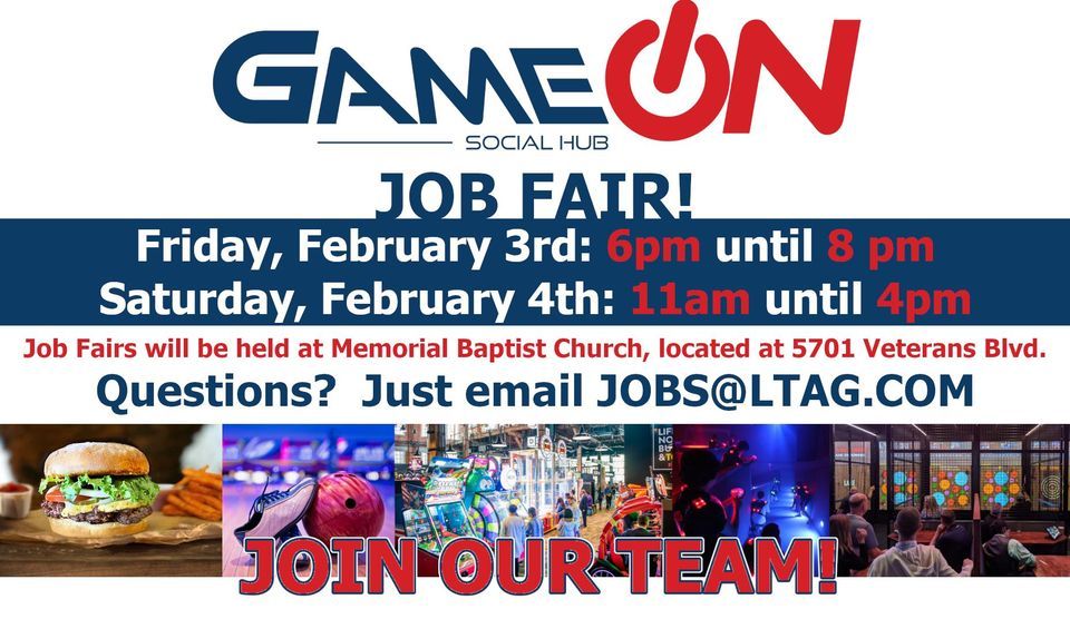 Game On Social Hub Job Fair, Memorial Baptist School, Metairie, 3