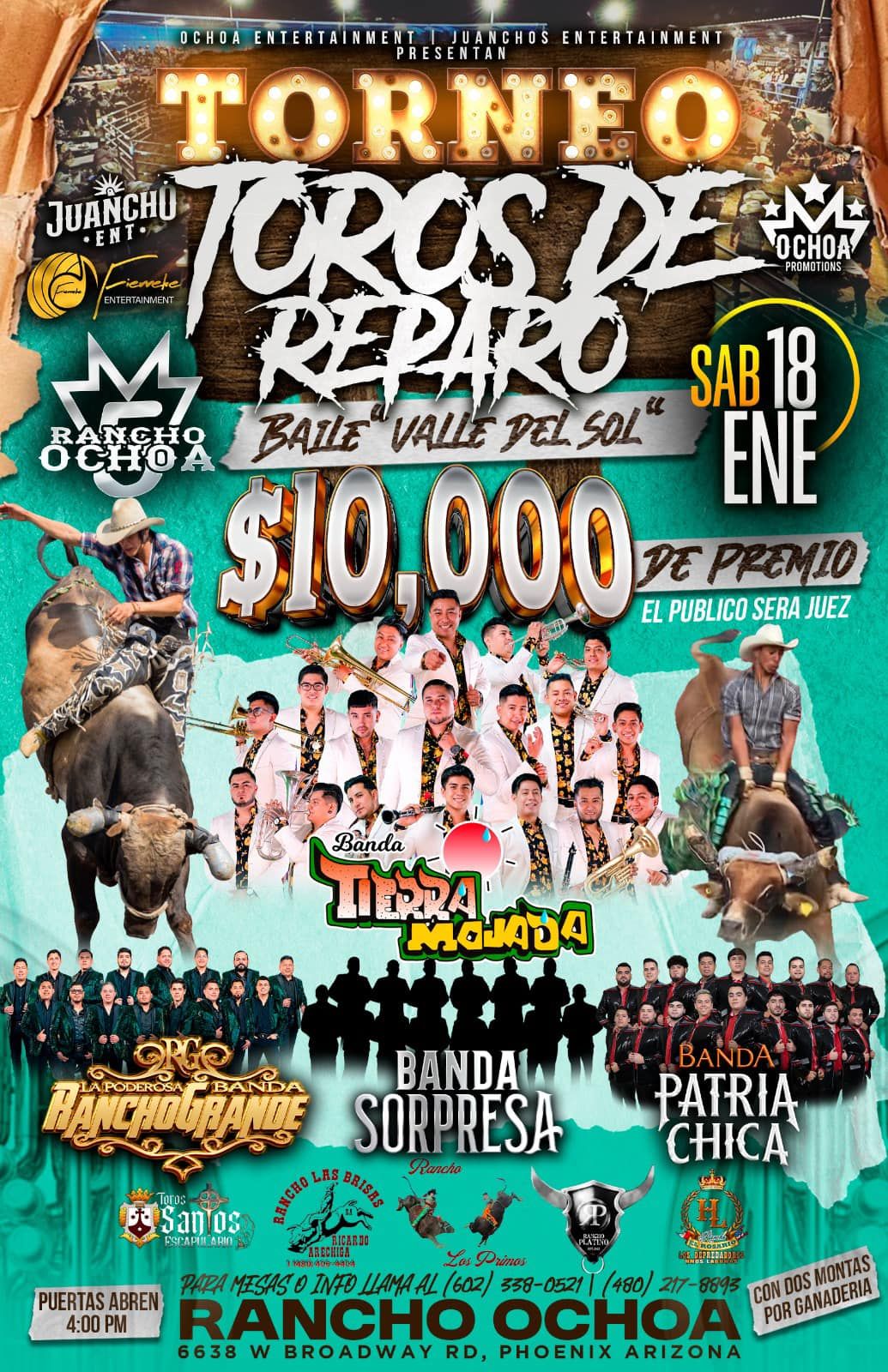 Baile Valle Del Sol con Torneo Toros De Reparo 