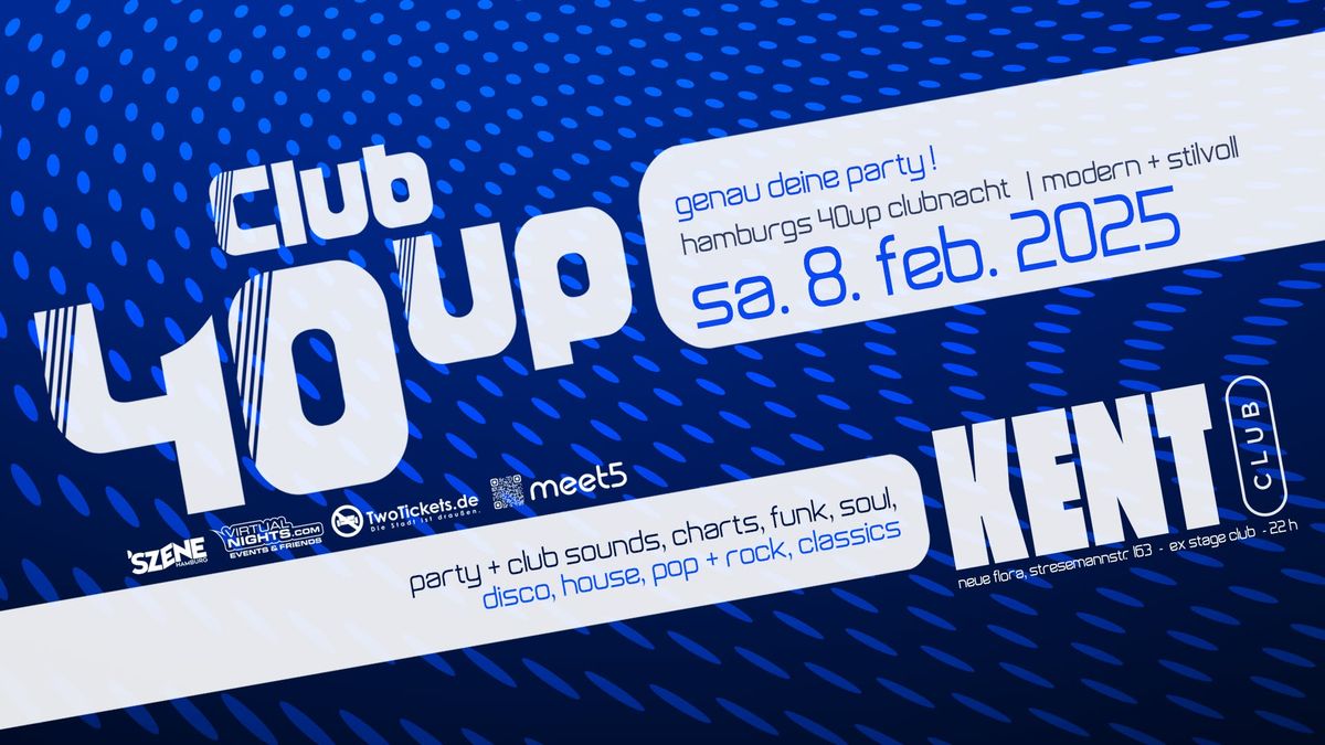 Club40up \ud83e\udea9 Genau Deine Party! Hamburgs moderne & stilvolle Clubnacht f\u00fcr die Generation 40up