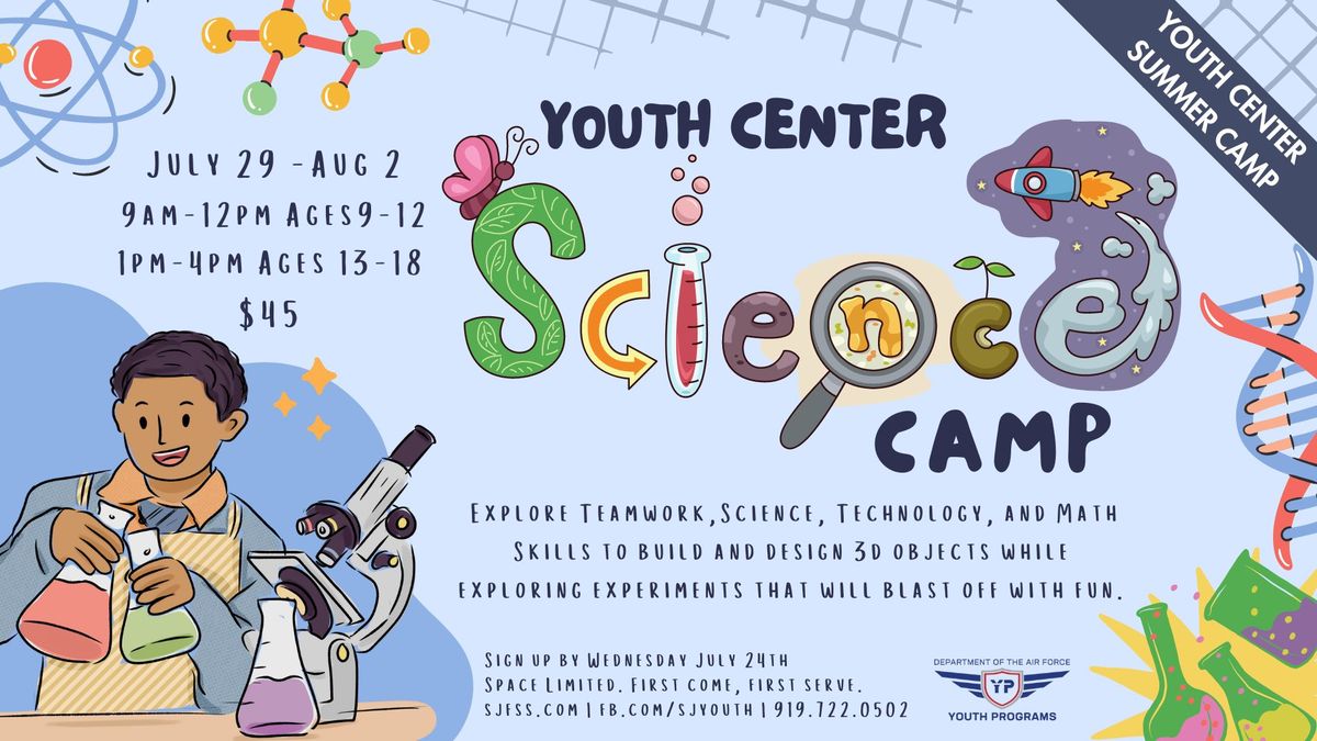Youth Center Science Camp Ages 13-18 (Base Access Only)