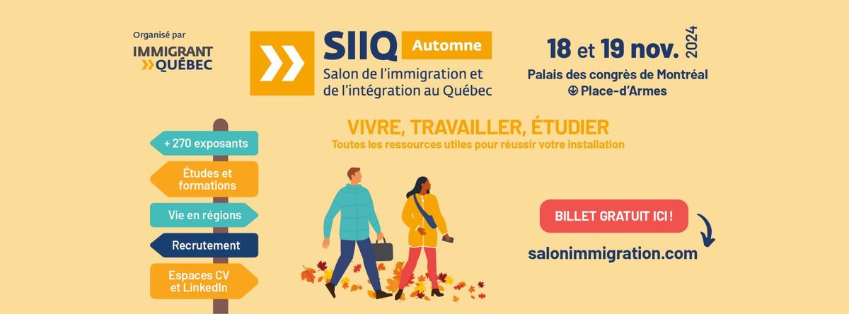 Salon de l'immigration et de l'int\u00e9gration au Qu\u00e9bec - Automne 2024